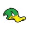 Angry duck mascot