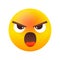 Angry Emoji. Emoticon for internet or social media vector