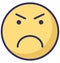 Angry, emoticons Vector Isolated Icon which can easily modify or edit