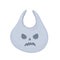 Angry evil plastic bag. Vector flat