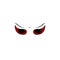 Angry expression from red eyes demon and devil series