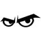 Angry eyes vector human gesture