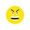 Angry face Emoji icon. Funny Emoticon circle symbol. Angry, devil and Sarcastic Face. For mobile keyboard app, messenger