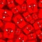 Angry face red pattern seamless. Evil emotion background. Dissatisfied head texture