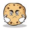 Angry face sweet cookies character cartoon