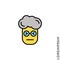 Angry face yellow emoji boy, man icon vector. Sad face emoticon symbol. style sign for mobile concept and web design. Angry face