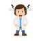Angry Female Doctor Cartoon Character