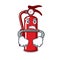 Angry fire extinguisher mascot cartoon