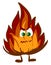 Angry fire, illustration, vector