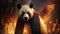 angry fire panda 3d art