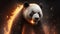 angry fire panda 3d art