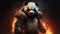 angry fire panda 3d art