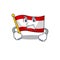Angry flag austria mascot shape the character