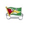 Angry flag guyana as with cartoon design