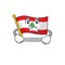 Angry flag lebanon stored in cartoon drawer