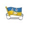 Angry flag ukraine in the character shape