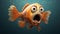 Angry Funny Fish Character Design For 3d Rendering