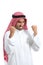 Angry and furious arab saudi man