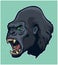 Angry Gorilla Head from side