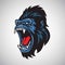 Angry Gorilla Mascot Cartoon Logo Vector