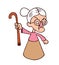 Angry grandmother character
