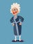 Angry Granny Screaming and Yelling Vector Cartoon