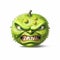 Angry Green Apple. Generative ai