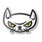 Angry grumpy cat emoji face