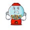 Angry gumball machine mascot cartoon