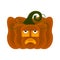 Angry halloween pumpkin cartoon character