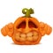 Angry Halloween Pumpkin Jack Lantern emoticon cartoon character