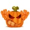 Angry Halloween Pumpkin Jack Lantern emoticon cartoon character