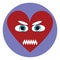 Angry heart, icon