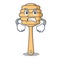 Angry honey spoon mascot cartoon