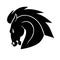 Angry horse head icon