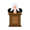 Angry judge. Strict magistrate. cartoon character vector