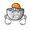 Angry juicer mascot cartoon style