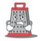 Angry kitchen grater character cartoon