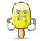 Angry lemon ice cream mascot cartoon