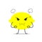 Angry lemon simple clean cartoon illustration