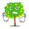 Angry lemon tree cartoon next the house