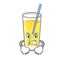 Angry lemonade mascot cartoon style