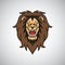 Angry Lion Roar Vector Logo