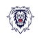 Angry Lion Roaring Vector Logo Mascot Design Illustration