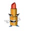 Angry lipstick cartoon