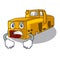 Angry locomotive mine isolated in the mascot