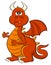 Angry looking cartoon dragon