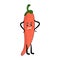 Angry Looking Chili Cartoon Standing