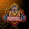 Angry Mandrill esport logo mascot design