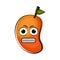 Angry mango cartoon character emote